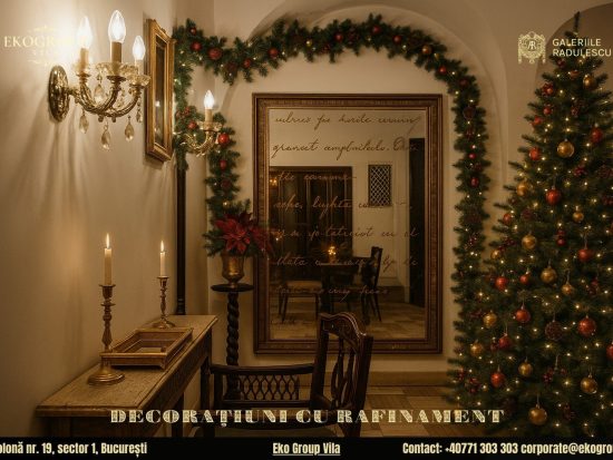 Decoratiuni de Craciun în stil interbelic: Eko Group Vila și eleganța nobiliară a expoziției Crăciunul anilor ’30